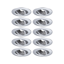 Downlight 10-piece set Swivelling round 30° GU10