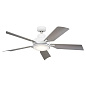56" Guardian 5 Blade LED Indoor Ceiling Fan White люстра-вентилятор 330057WH Kichler — фото 6