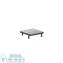 ALURA LOUNGE 80 LTL СТОЛ 80X80X23CM ЧЕРНАЯ КЕРАМИЧЕСКАЯ СТОЛЕШНИЦА СЕРО-СЕРЫЙ Royal Botania