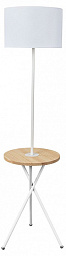 A2070PN-1WH Arte Lamp Combo торшер с круглым плафоном на высокой стойке