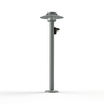 Kerlouan N° 4; Polycarbonate E27 105W Detector; Metal grey