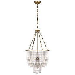 ARN5102HAB-WG Visual Comfort Jacqueline подвесная люстра с чашеобразным корпусом, украшенным подвесными бусинами