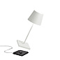 LD0320B3 Zafferano Настольная лампа на батарейках POLDINA PRO MINI с регулировкой яркости IP65, порошковое покрытие, белый матовый с регулировкой яркости — фото 3