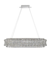 Triac Dimmable Chrome Metal & Crystal LED 74Watt 220-240Volt 5714Lm IP20 3500K L:100 W:30 H:120 cm