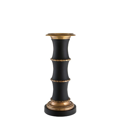 110092 Candle Holder Mamounia L vintage brass/black finis подсвечник Eichholtz