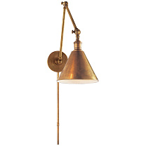 Boston Functional Double Arm Library Light полированная старая латунь