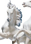 1001860 Lladro Free As The Wind фарфоровая фигурка всадников на скачущих лошадях — фото 2