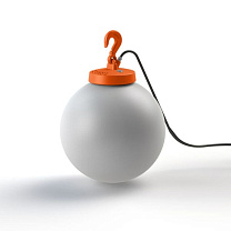 Grumo N° 3; Opal polycarbonate E27 52W Plug; Pure orange