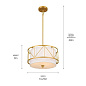 Birkleigh 3 Light Pendant Classic Gold подвесной светильник 52075CLG Kichler — фото 11