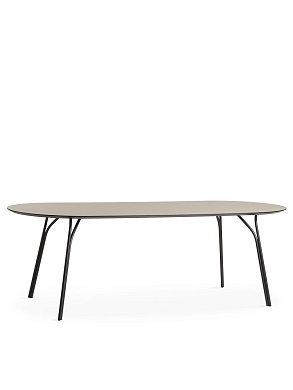 Tree dining table 220 cm Beige/black Woud, стол