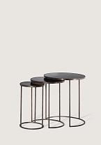 Burnt Silver shown with Black Glass Top