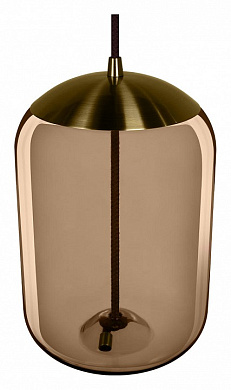 подвесной светильник с округлым плафоном из латуни