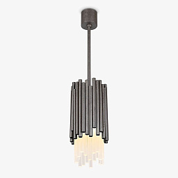 CL109-PEN Bella Figura Battersea подвесной светильник-колонна с продольными ламелями и нижним рассеивателем
