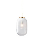 LANTERN - suspension/white patina gold