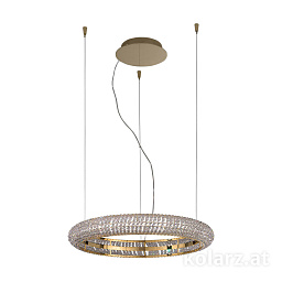 Kolarz NOBILE 6004.30130.530 подвесной светильник золото 24 карата ø60cm высота 210cm мин. высота 10cm 1 лампа cветодиодная лампа с регулировкой яркости