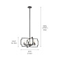 Downtown Deco 21.5" 6 Light Convertible Chandelier Midnight Chrome люстра 44128MCH Kichler — фото 7