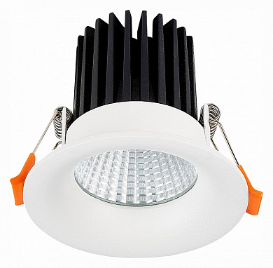 встраиваемый потолочный светильник белый с цилиндрическим отражателем