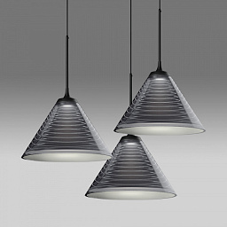 Look at Me 35 Cluster Artemide Look подвесной светильник с тремя конусными плафонами в одном кластере