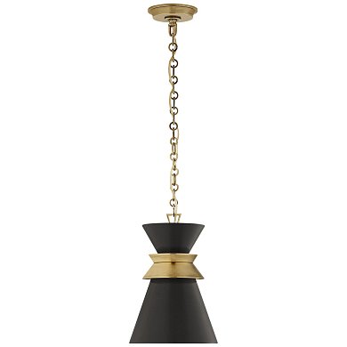 Подвесной светильник Visual Comfort Alborg, латунь и чёрный CHC5240AB-BLK