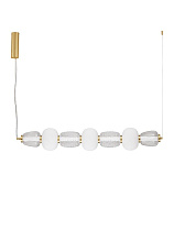 Triac Dimmable Clear & Opal Glass Platinum Gold Metal Base LED 42 Watt 220-240 Volt 2730Lm 3000K IP20 L:110 W:17 H: 125 cm