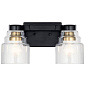 Vionnet 14.5" 2 Light Vanity Light with Clear Glass Black настенный светильник 55011BK Kichler — фото 5