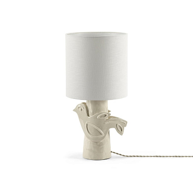 B1924015-016 Lighting By Marie Serax Белая настольная лампа с абажуром в тон