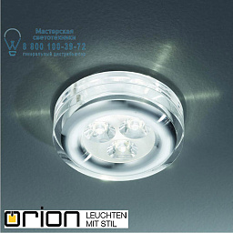 Str 10-443 chrom/EBL Orion Led встраиваемый потолочный светильник с прозрачным линзовым рассеивателем
