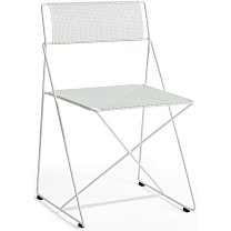 X-Line Chair, сиденье и спинка сталь с порошковым покрытием, меловой белый / каркас сталь с порошковым покрытием в цвет