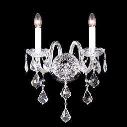 QUEEN AP2 Crystal Lux QUEEN двухрожковое настенное бра с подвесками из хрусталя