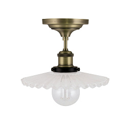 661308 Globen Lighting Cobbler потолочный плафон из латуни с античным покрытием