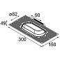12293530 Modular  Gypkit trimless 300x150 - Ø82 2x — фото 1