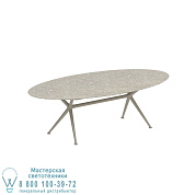 EXES СТОЛ ELLIPSE 250X130CM АЛЮМИНИЕВЫЕ НОЖКИ SAND - СТОЛЕШНИЦА СТОЛА CERAMIC CEPPO DOLOMITICA Royal Botania