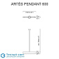 ARTES 600 подвесной светильник CTO LIGHTING ARTPE6BZHA — фото 4