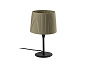 64311-40 SAMBA BLACK TABLE LAMP GREEN RIBBONED LAMPSHADE ø2 настольная лампа Faro barcelona