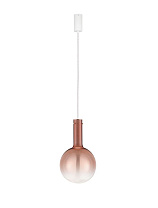 Triac Dimmable Gradient Pink Glass, Gold Metal & Matt White Metal Base LED 6 Watt 220-240Volt 330Lm 3000K IP20 D: 25 H: 170 cm