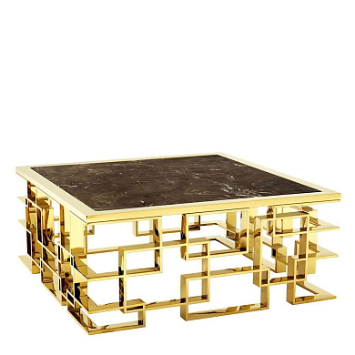 110387 Coffee Table Spectre gold finish  кофейная карта Eichholtz