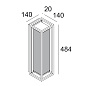 MONTUR L PC LED B черный Delta Light уличный настенный светильник — фото 1