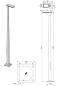 182041065 Roger Pradier Hector LAMPADAIRE N°2 LED SYM 35W 2700K DALI BLEU ACIER 065 Фонарный столб — фото 1