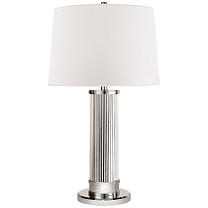 Allen Table Lamp полированный никель и стеклянные стержни с белым бумажным абажуром