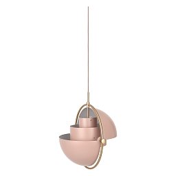 Подвесной светильник GUBI Multi-Lite Ø36, латунь / пыльная роза полуматовый
