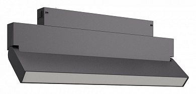 магнитный трековый светильник прямой черный с линейным излучателем для трека 230V