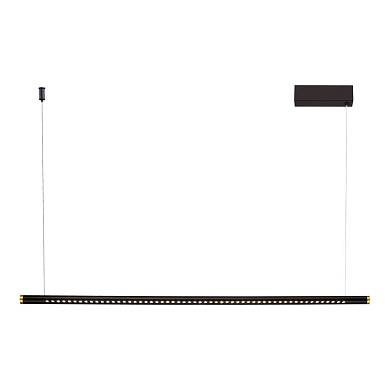 подвесной светильник вытянутой формы в чёрном корпусе