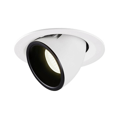 1005969 SLV NUMINOS® GIMBLE M DL светильник встраиваемый 500мА 17.5Вт с LED 4000K, 1600лм, 40°, белый/черный