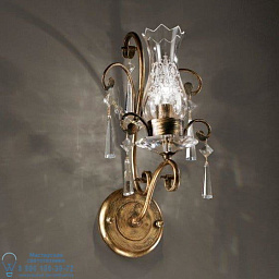 6468/A1 MM lampadari Anfora настенный светильник с фигурным стеклянным плафоном и бронзовым основанием