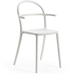 581603 Kartell Generic стул с подлокотниками белого оттенка
