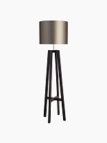 Торшер Heathfield Tripod — Венге; Хромовая; Мус Сатин, цвет шампанского подкладка