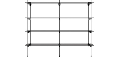 Rod shelf combination 17 Bolia книжная полка 00-130-17_5130