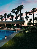 Corten Aluminium & Steel LED 9Watt 220-240Volt 395Lm 3000K IP65 D:10 W:18.5 H:70 cm