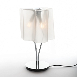 0700120A Artemide Logico настольная лампа с матовым стеклянным абажуром в мягких складках