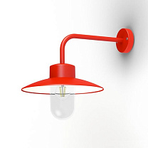 Belcour N° 9; Clear glass E27 60W; Traffic red